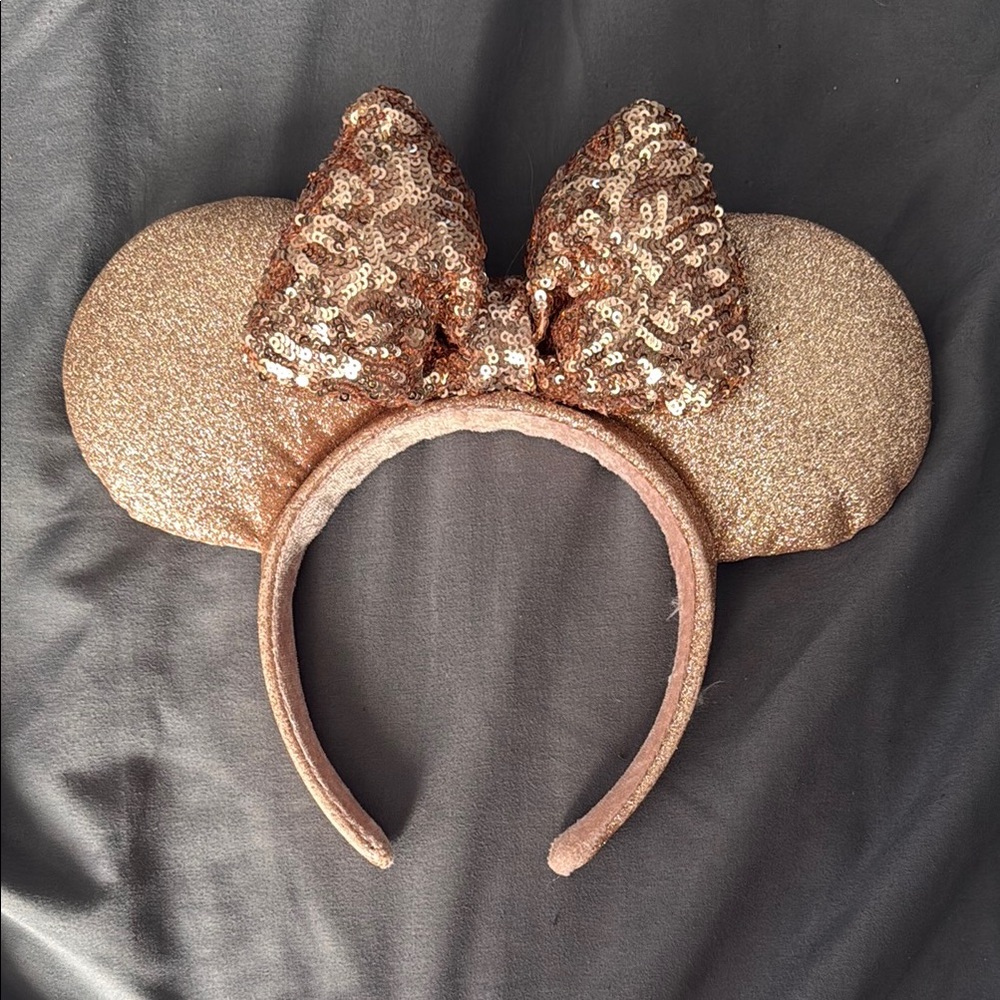 Sparkling Gold Mouse Ears Headband